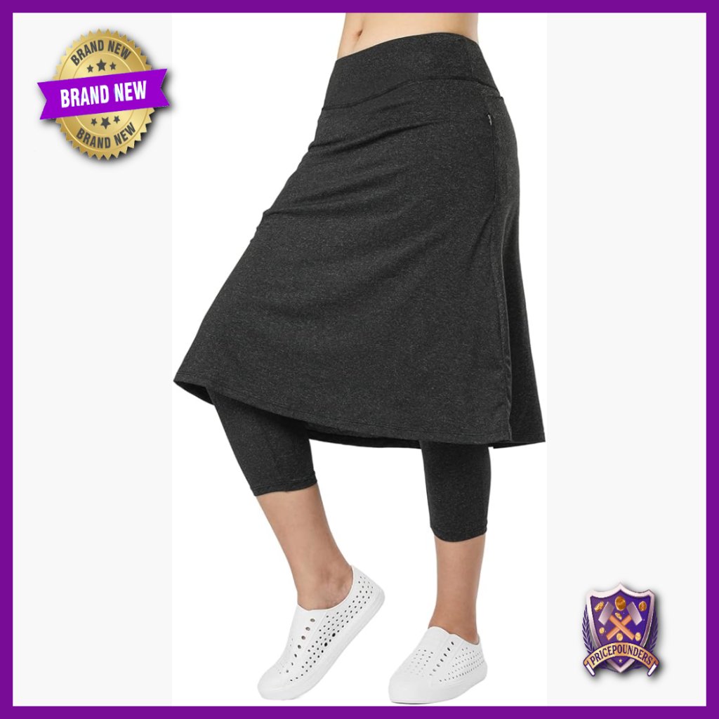 Athletic Skort With Leggings, High Waist, 4 Pockets, Yoga & Running